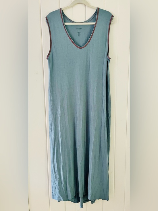 NATURAL LIFE Dresses & Skirts - NATURAL LIFE Light Blue Maxi Dress with Contrast Trim, Sz M